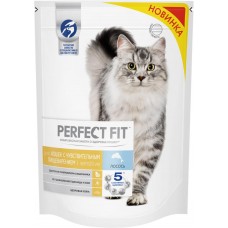 Купить Корм сухой для кошек PERFECT FIT с лососем, при чувствительном пищеварении, 650г, Россия, 650 г в Ленте