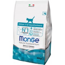 Корм сухой для котят MONGE Cat, 400г, Италия, 400 г