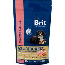 Купить Корм сухой для молодых собак BRIT Premium Junior L, для крупных пород, 3кг, Чехия, 3 кг в Ленте