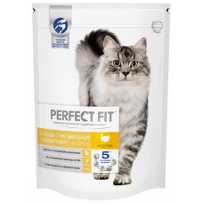 Корм сухой для взрослых кошек PERFECT FIT с индейкой, с чувствительным пищеварением, 650г, Россия, 650 г