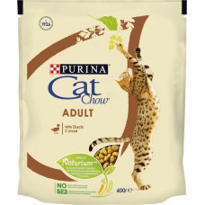 Корм сухой для взрослых кошек PURINA CAT CHOW с уткой, 400г, Россия, 400 г