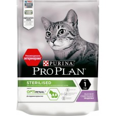 Корм сухой для взрослых кошек PURINA PRO PLAN Sterilised с индейкой, от 1 года, для стерилизованных и кастрированных, 200г, Россия, 200 г