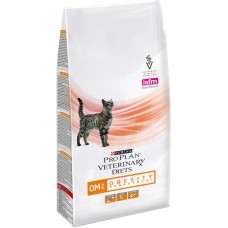 Корм сухой для взрослых кошек PURINA PRO PLAN Veterinary Diets OM St/Ox для снижения избыточной массы тела, 1,5кг, Россия, 1,5 кг