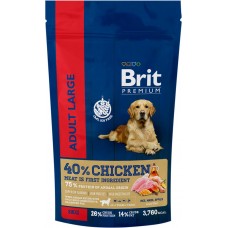 Купить Корм сухой для взрослых собак BRIT Premium Adult L для крупных пород, 3кг, Чехия, 3 кг в Ленте