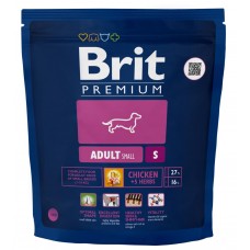 Корм сухой для взрослых собак BRIT Premium Adult S для мелких пород, 1кг, Чехия, 1 кг
