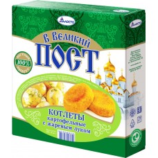 Котлеты картофельные ПОСТ с жареным луком, 330г, Россия, 330 г