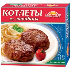 Котлеты МОРОЗКО из говядины, 330г, Россия, 330 г