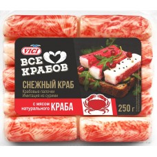 Купить Крабовые палочки VICI с мясом натурального краба (имитация), 250г, Россия, 250 г в Ленте