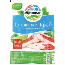 Крабовое мясо МЕРИДИАН Снежный краб (имитация), Россия, 200 г