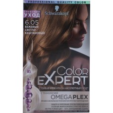 Краска для волос COLOR EXPERT 6–05 Бежевый светло-каштановый, 170мл, Россия, 170 мл