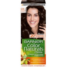 Купить Краска для волос GARNIER Color Naturals 2.0 Элегантный черный, с 3 маслами, 110мл, Россия, 110 мл в Ленте