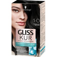 Краска для волос GLISS KUR 1–0 Глубокий черный, 165мл, Россия, 165 мл