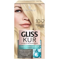Краска для волос GLISS KUR 10–2 Натуральный холодный блонд, 165мл, Россия, 165 мл