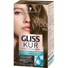 Краска для волос GLISS KUR 7–00 Темно-русый, 165мл, Россия, 165 мл