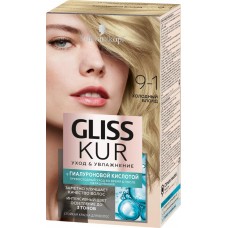 Краска для волос GLISS KUR 9–1 Холодный блонд, 165мл, Россия, 165 мл