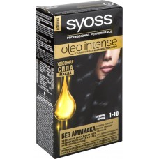 Краска для волос SYOSS Oleo Intense 1–10 Глубокий черный, 115мл, Германия, 115 мл