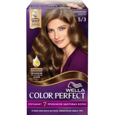 Купить Краска д/волос WELLA Color perfect 5/3 Золотистый каштан, Россия, 200 мл в Ленте