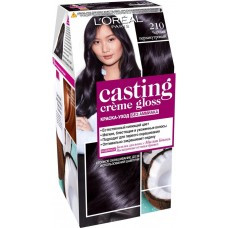 Купить Краска-уход для волос CASTING CREME GLOSS 210 Черный перламутровый, без аммиака, 239мл, Бельгия, 239 мл в Ленте