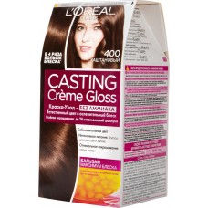 Краска-уход для волос CASTING CREME GLOSS 400 Каштан, без аммиака, 180мл, Бельгия, 180 мл