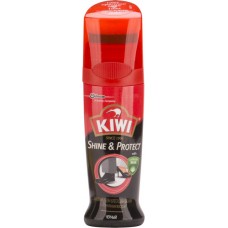 Крем-блеск жидкий для обуви KIWI Shine&Protect черный, 75мл, Индонезия, 75 мл