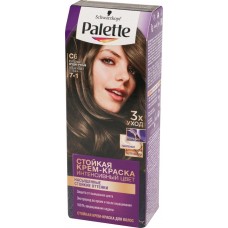 Крем-краска для волос PALETTE ICC C6 (7–1) Холодный средне-русый, 110мл, Россия, 110 мл