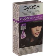 Крем-краска для волос SYOSS Gloss sensation Черный кофе 1-1, Германия, 115 мл
