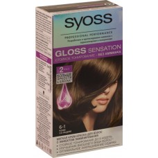 Крем-краска для волос SYOSS Gloss sensation Кофе со льдом  6-1, Германия, 115 мл