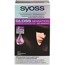 Купить Крем-краска для волос SYOSS Gloss sensation Шоколадный мокко 3-1, Германия, 115 мл в Ленте