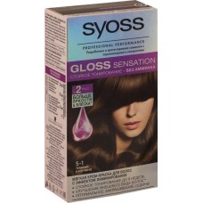 Купить Крем-краска для волос SYOSS Gloss sensation Темный капучино 5-1, Германия, 115 мл в Ленте