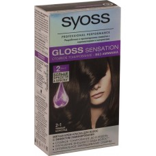 Крем-краска для волос SYOSS Gloss sensation Темный шоколад 2-1, Германия, 115 мл