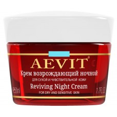 Крем ночной для лица AEVIT BY LIBREDERM возрождающий, для сухой и чувствительной кожи, 50мл, Россия, 50 мл