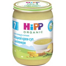 Крем-суп овощной HIPP Organic, с цыпленком, с 7 месяцев, 190г, Россия, 190 г