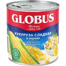 Кукуруза GLOBUS сладкая, в зернах, 340г, Россия, 340 г