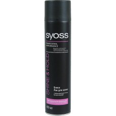 Лак для волос SYOSS Shine&Hold Эффект ламинирования, экстрасильная фиксация, 400мл, Россия, 400 мл
