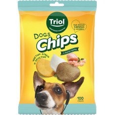 Лакомства для собак TRIOL Fun Food Чипсы со вкусом курицы, 100г, Китай, 100 г