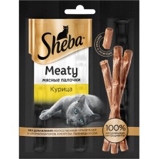 Купить Лакомство для кошек SHEBA Meaty мясные палочки из курицы, 3x4г, Австрия, 12 г в Ленте