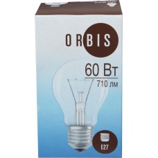 Лампа накал. ORBIS Груша 60W Е27 прозрачная, Россия