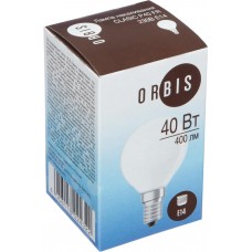 Купить Лампа накал. ORBIS Шар 40W Е14 матовая, Россия в Ленте