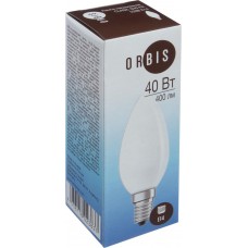 Купить Лампа накал. ORBIS Свеча 40W Е14 матовая, Россия в Ленте