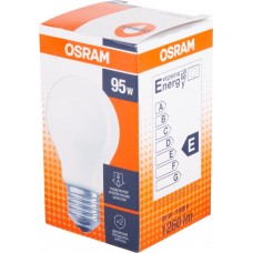 Лампа накаливания OSRAM груша,95Вт,Е27,матовая, Россия