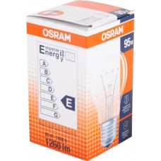 Лампа накаливания OSRAM груша,95Вт,Е27,прозрачная, Россия
