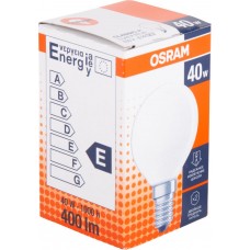 Лампа накаливания OSRAM шар,40Вт,Е14,матовая, Россия