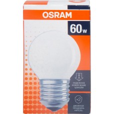 Лампа накаливания OSRAM шар,60Вт,Е27,матовая, Россия