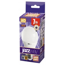 Купить Лампа светодиодная JAZZWAY 7Вт E27, холодный свет, шар, Китай в Ленте