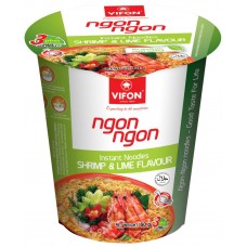 Лапша VIFON Ngon-Ngon со вкусом креветки и лайма, 60г, Вьетнам, 60 г