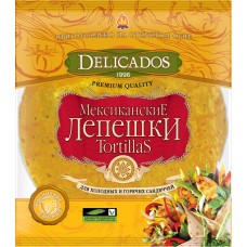 Лепешки пшеничные DELICADOS Тортильи со вкусом сыра, 400г, Россия, 400 г
