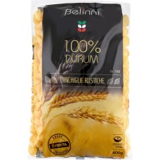 Макароны BELINNI Conchiglie Rustiche из твердых сортов пшеницы, 400г, Латвия, 400 г