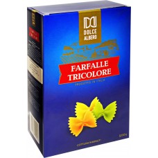 Макароны DOLCE ALBERO Farfalle tricolore бантики цветные, Италия, 500 г