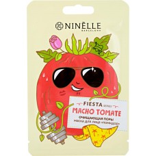 Маска для лица NINELLE Fiesta очищающая поры помидор, Корея, 20 мл