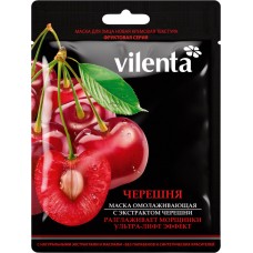 Маска для лица VILENTA Fruit Series Черешня омолаживающая с экстрактом черешни, 28мл, Китай, 28 мл